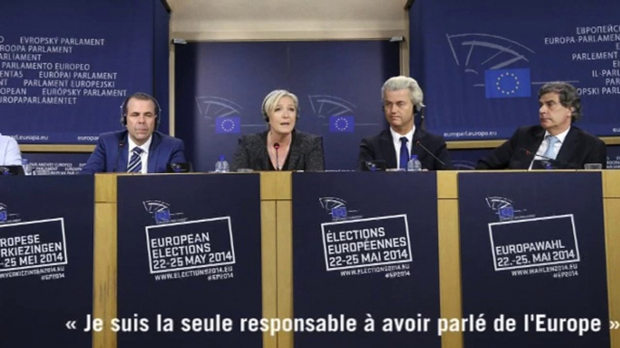 Le Pen : "Je suis la seule responsable à avoir parlé de l'Europe"