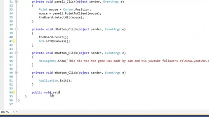 C# Tic-Tac-Toe Tutorial 12 - Making the Label