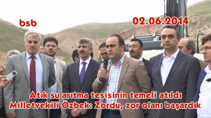 Atık su arıtma tesisinin temeli atıldı_Bayburt