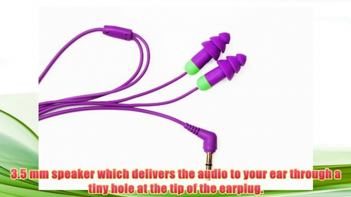 Best buy Plugfones Purple Audio/music Playing Ear Plugs Resembles Silicone and Foam Hearing,