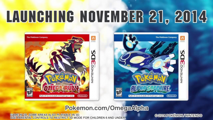 Pokemon Omega Ruby and Pokemon Alpha Sapphire - Mega Sceptile Blaziken Swampert Trailer