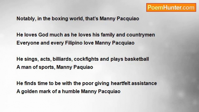 Edgar Rendon Eslit - Manny Pacquiao, Manny Pacquiao