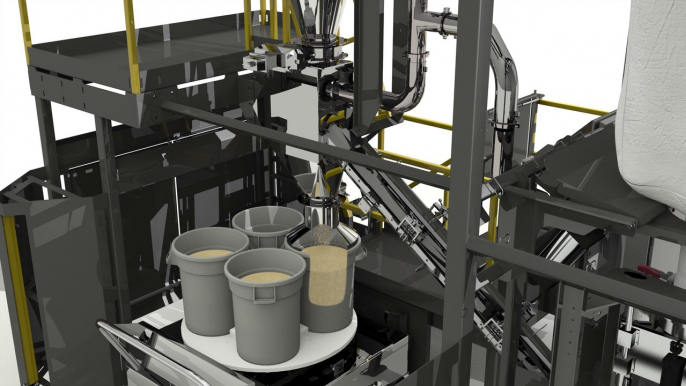 Bulk Bag Unloader and Bulk Container Filler are Integrated to Aid Downstream Material Introduction