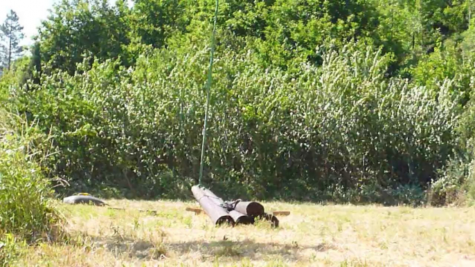 CAMPLONG TRANSPORT EXEPTIONNEL DE POTEAUX E D F DANS LES AIRS  !!!   ©  Desnos Michel vidéos