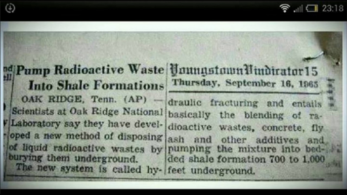 Radioactive waste DELIBERATELY mixed in ‘fracking’ water for underground ‘disposal’