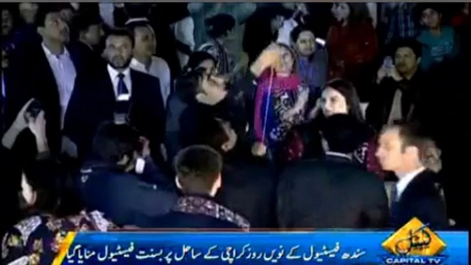 Bilawal Bhutto Zardari flying Kite at Basant Night in Sindh Festival