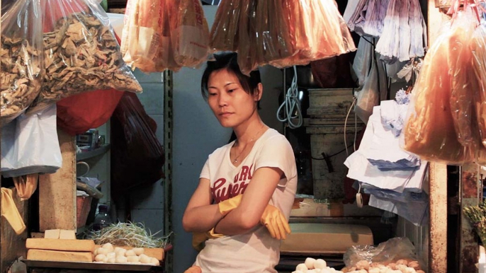 Wan Chai market, Hong Kong, China. 2014. HD