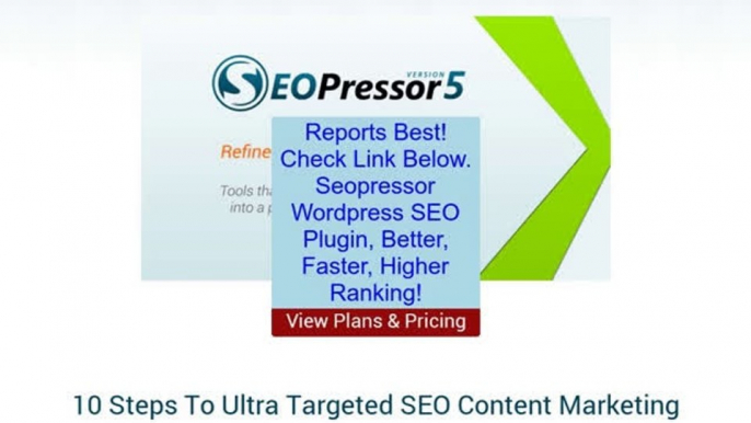 Discount on Seopressor Wordpress SEO Plugin, Better, Faster, Higher Ranking!