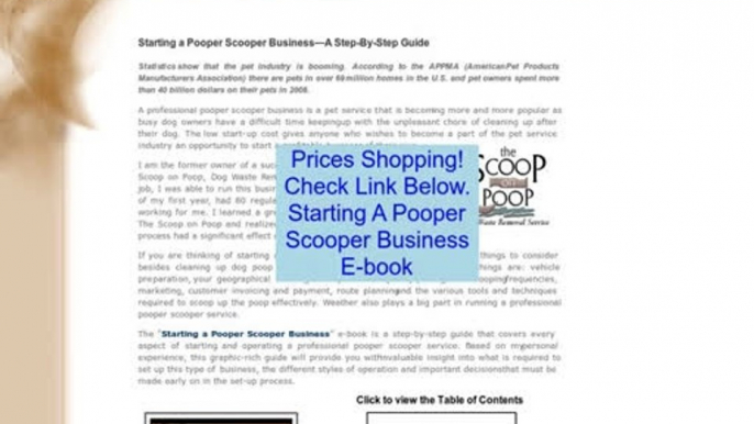 Discount on Starting A Pooper Scooper Business E-book