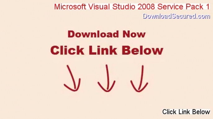 Microsoft Visual Studio 2008 Service Pack 1 Free Download [Download Now]