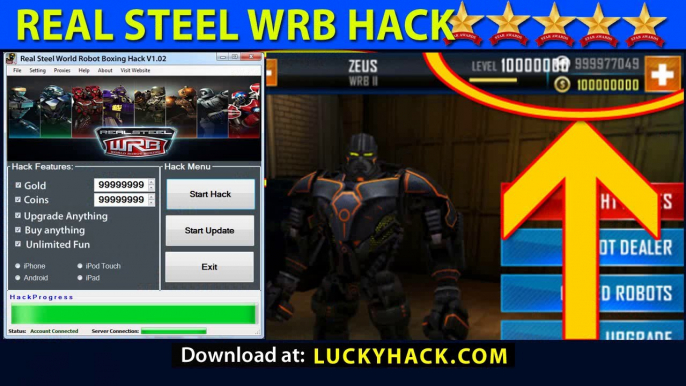 Real Steel World Robot Boxing Cheats 2014 - No rooting - V1.02 Real Steel WRB Hack Gold