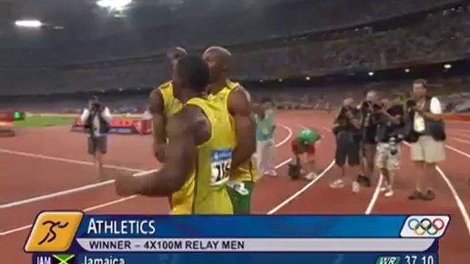 Olympic Games 2008 Beijing - Athletics 4 x 100m Mens Final - Jamaika Gold & World Record