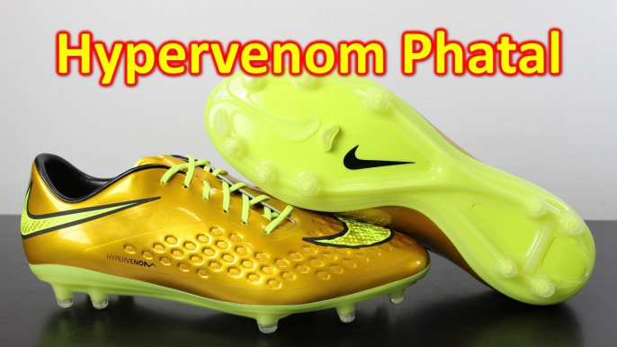 Neymar Nike Hypervenom Phatal Premium Metallic Gold Coin/Volt - Unboxing + On Feet