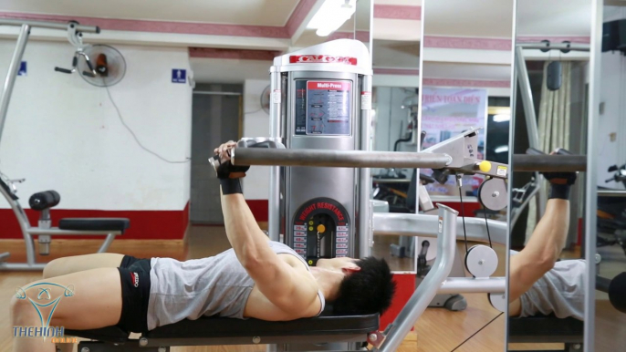 THỂ HÌNH - GYM Flat Bench Press Đẩy Ngực Ngang Ghế Phẳng Selectorized