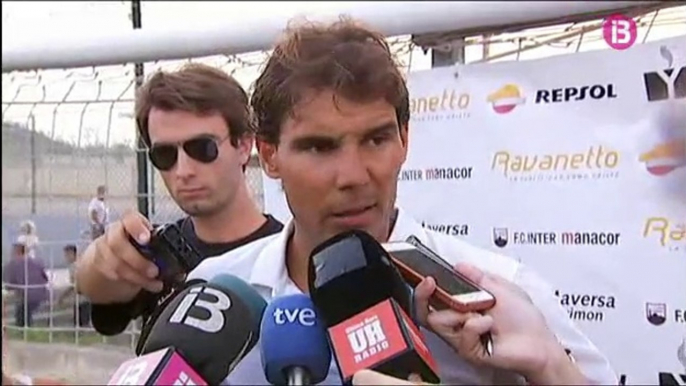 Rafael Nadal during the 4th edition of "Rafael Nadal Trophy" in Manacor, July 28, 2014