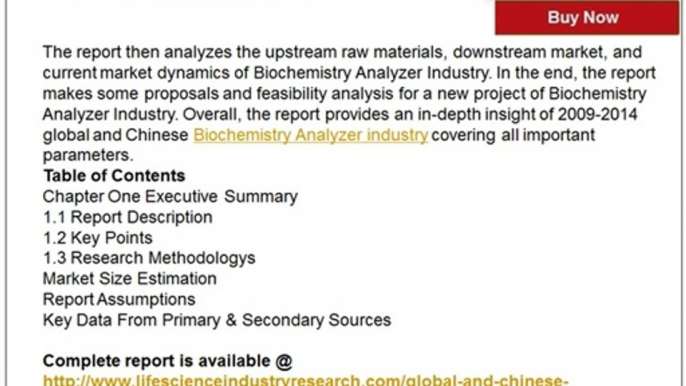 Global and Chinese Biochemistry Analyzer Industry 2019 Forecasts