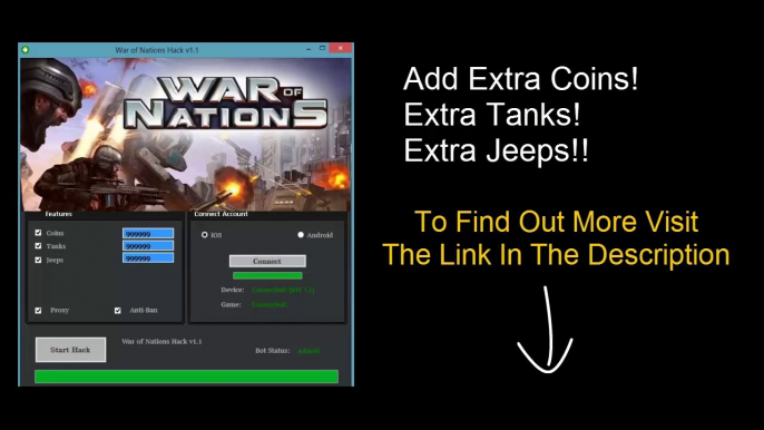 War Of Nations Cheats (Hack Tool) Unlimited Coins,Extra Tanks and Jeeps Free!