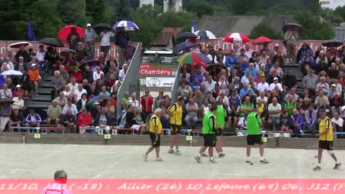 Finales France Quadrettes et Triples, Sport Boules, Chambéry 2014