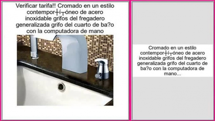 ofertas Cromado en un estilo contemporš¢neo de acero inoxidable grifos del fregadero generalizada grifo del cuarto de ba?o con la computadora de mano