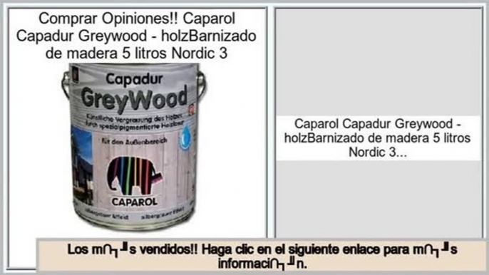 Las mejores ofertas de Caparol Capadur Greywood - holzBarnizado de madera 5 litros Nordic 3