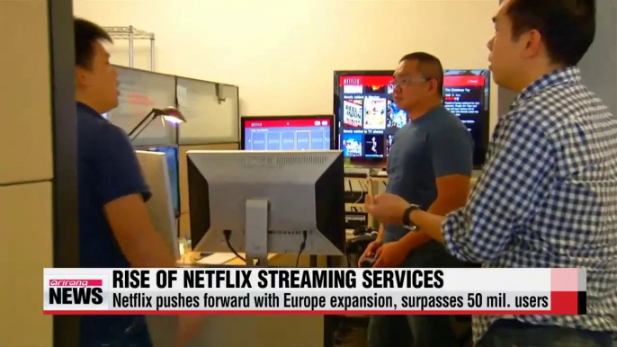 Netflix pushes Europe expansion, marks 50 mil. subscribers
