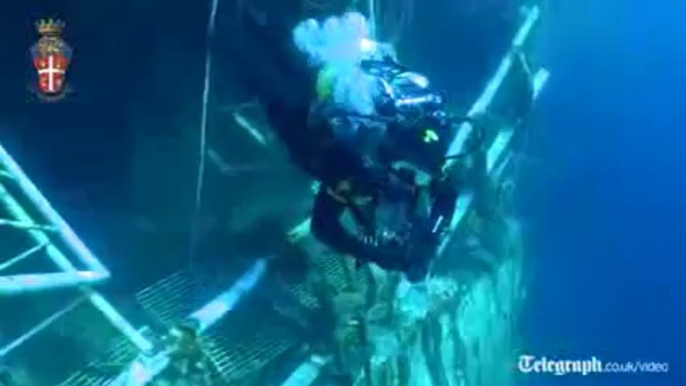 Costa Concordia New video of the inside of sunken cruise ship