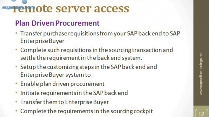 sap srm online training remote server access