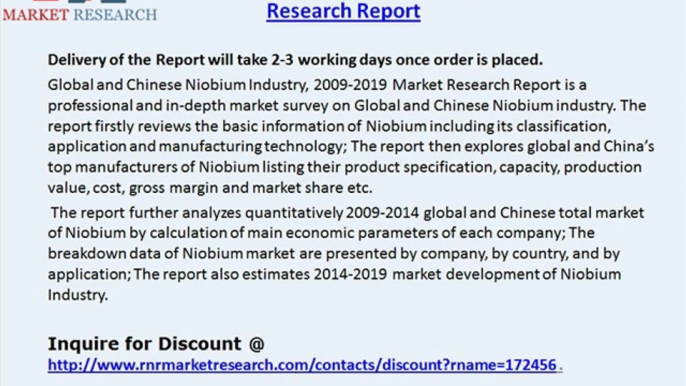 Global and Chinese Niobium Industry 2019 Forecasts