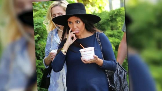 Kourtney Kardashian Eats Yoghurt As Big As Her Head