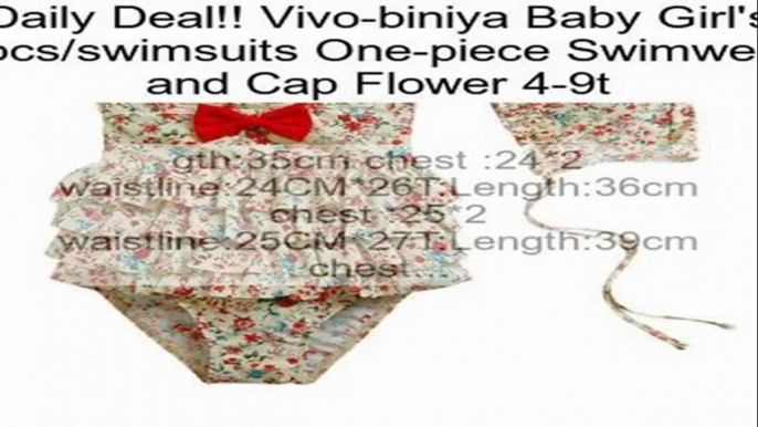 Vivo-biniya Baby Girl's 2pcs/swimsuits One-piece Swimwear and Cap Flower 4-9t Review