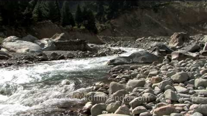 Fresh flowing rivers of Kashmir