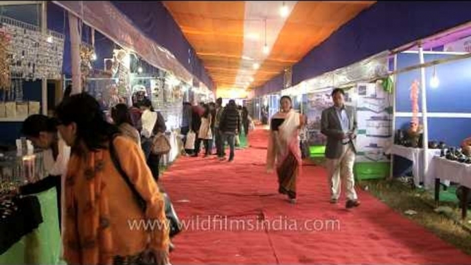 Stalls displaying items at the Sangai Festival 2013