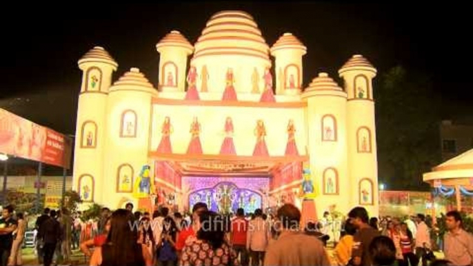 Theme Rajasthan at CR Park Durga Puja in New Delhi