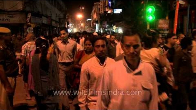 Devotees staying awake all night in Varanasi on Maha Shivratri Festival