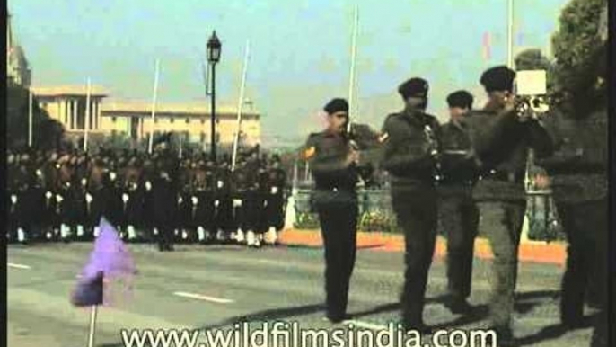 March Past performed by Indian army at the Republic Day Parade in New Delhi