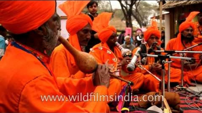 Artists composing folk music at Surajkund Mela