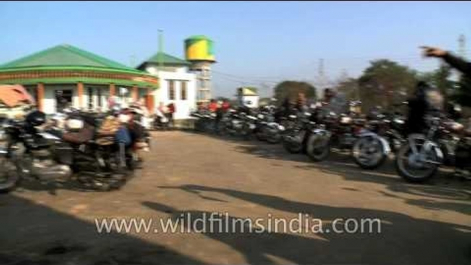 Royal Enfield expo at the 4th North East Riders Meet 2012 venue, Nagaland