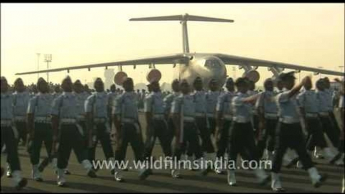 Marching men in uniforms - Indian Air Force day!