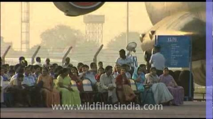 Spectators at the Indian Air Force Day..