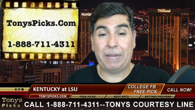 LSU Tigers vs. Kentucky Wildcats Free Pick Prediction NCAA College Football Odds Preview 10-18-2014