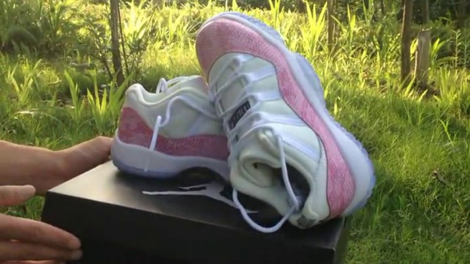 * www.kicksgrid1.ru * Authentic Air Jordan 11 Low Pink White Snakeskin Shoes Review