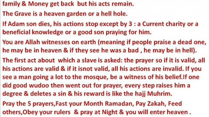 Prophet Hadiths- 1on Ramadan, Non Muslims,Rewards, repenting & knowledge