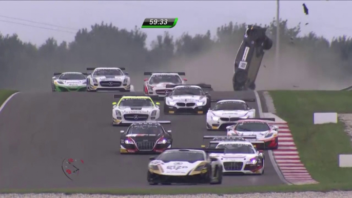 Blancpain Series  2014 Enge Huge Crash Slovakia Ring