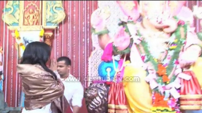 Poonam Pandey & bollywood celebs @Andheri Cha raja for ganesh pooja