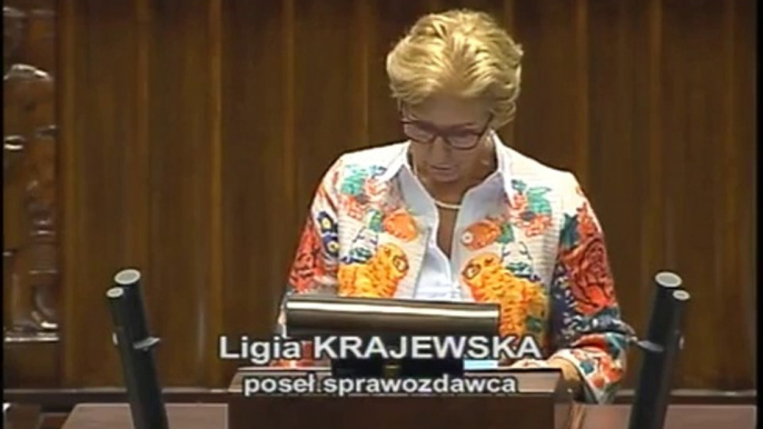 Poseł Ligia Krajewska - Wystąpienie z dnia 11 wrze�nia 2014 roku.