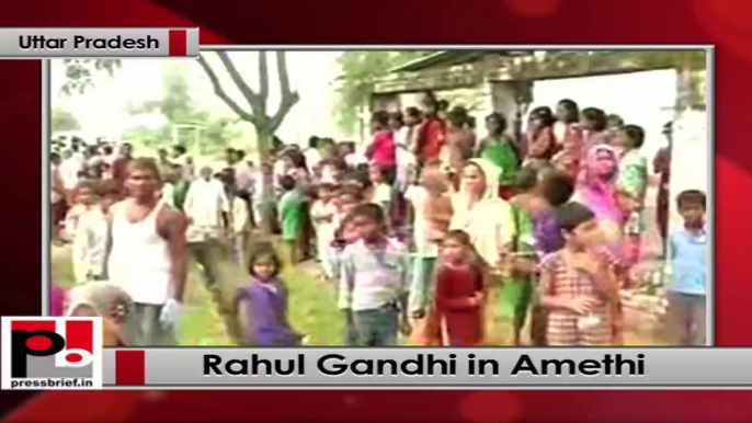 Rahul Gandhi in Amethi on a two-day visit