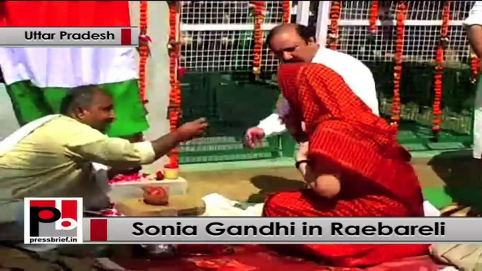 Sonia Gandhi in Raebareli launches welfare projects, interacts with people