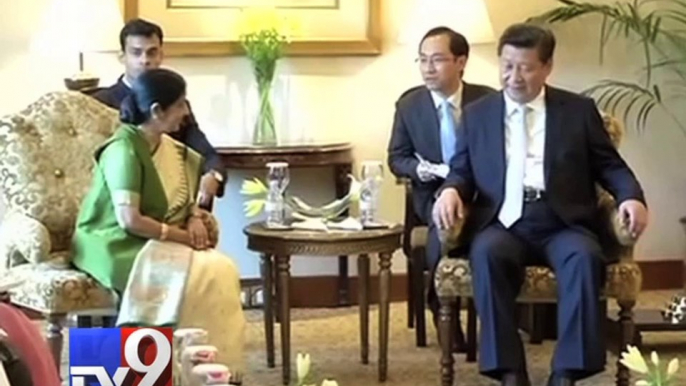 Chinese President Xi Jinping meets Sushma Swaraj - Tv9 Gujarati