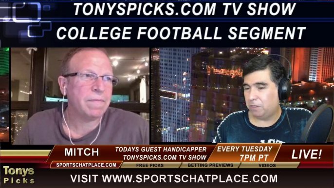 NFL Week 5 Free Picks College Football Week 6 Free Picks Predictions Previews Odds Tonys Picks TV Show 9-30-2014
