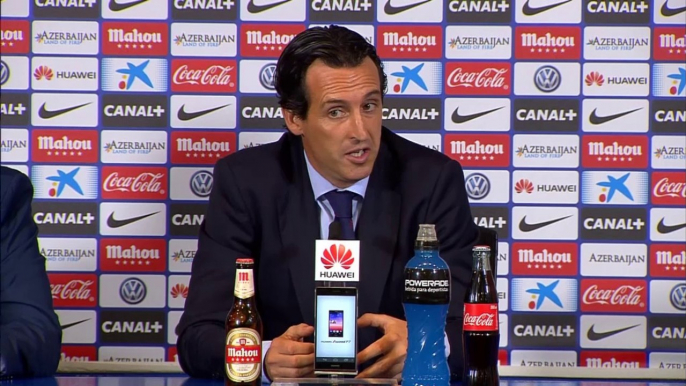 Unai Emery:  "Perder hoy entraba dentro de los cálculos "